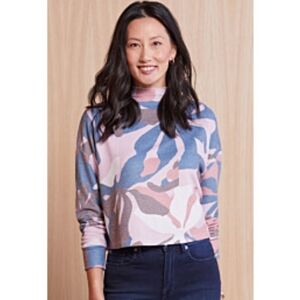 Chaser Brand Sweatshirt Pullover Abstract floral printed Size S